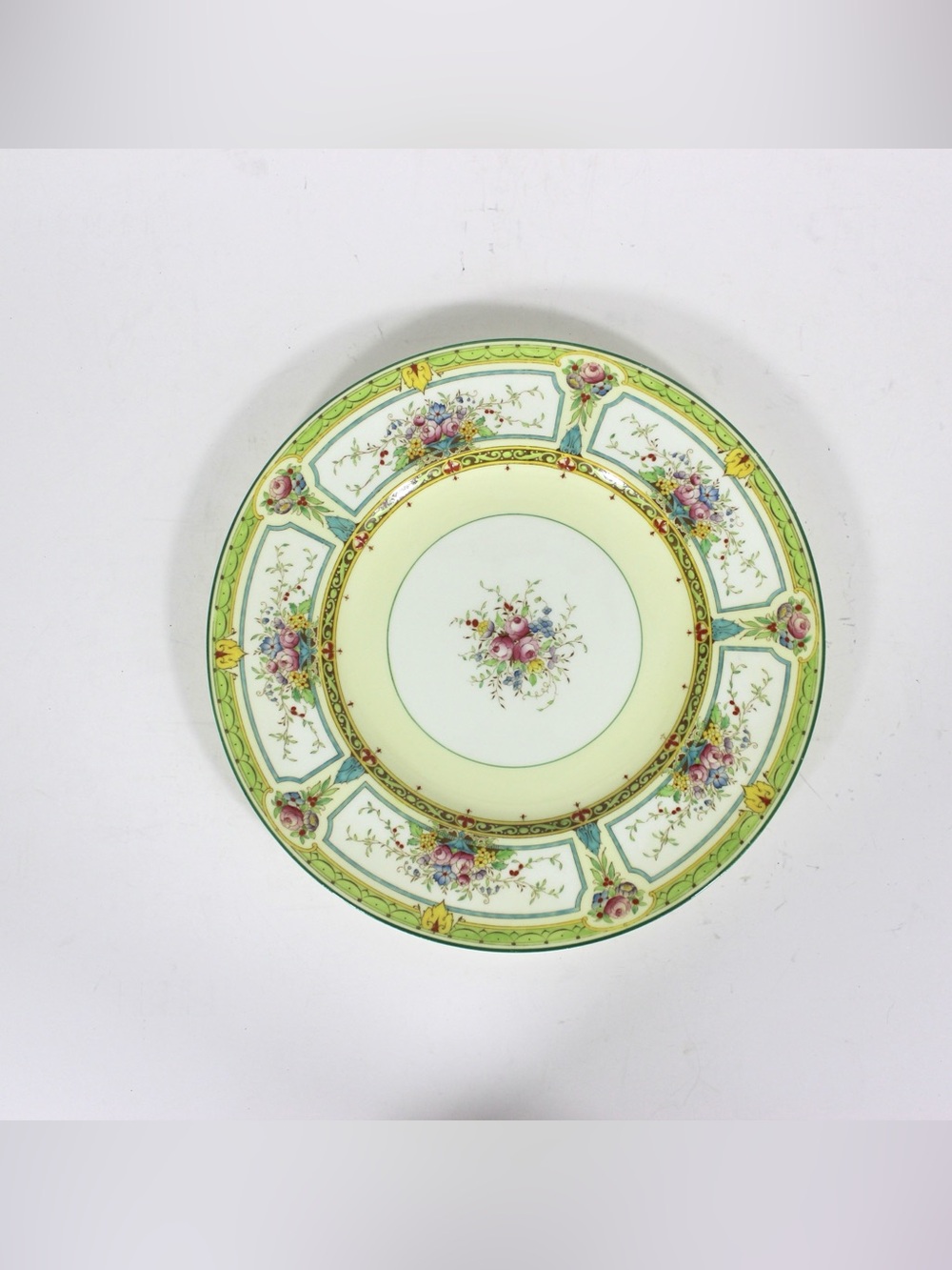 Antique Royal Worcester Z506 Dinner Plate with Green Edge 10.5” Plate England